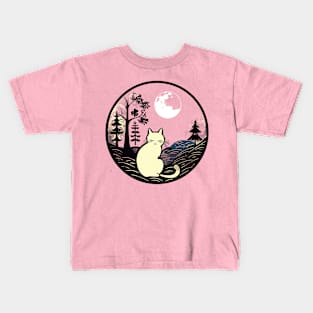 Cottage core Cat lovers art design one Kids T-Shirt